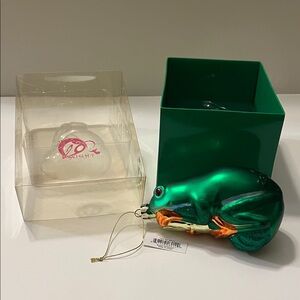 Tree Frog Rainforest Animal 2007 Blown Glass 5” Ornament 29Tonight w/Box